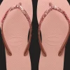 INFRADITO DA MARE DA DONNA HAVAIANAS SLIM GLITTER II BALLET ROSE-GOLDEN BLUS 4146975 3606