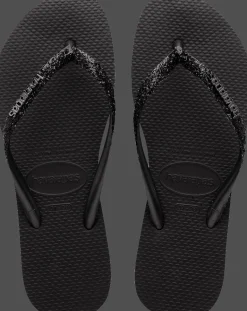 INFRADITO DA MARE DA DONNA HAVAIANAS SLIM GLITTER II BLACK-DARK GREY 4146975 4057