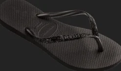INFRADITO DA MARE DA DONNA HAVAIANAS SLIM GLITTER II BLACK-DARK GREY 4146975 4057