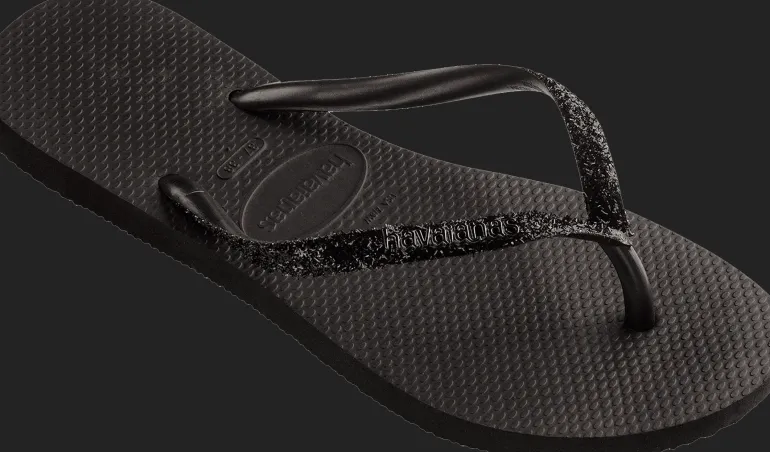 INFRADITO DA MARE DA DONNA HAVAIANAS SLIM GLITTER II BLACK-DARK GREY 4146975 4057
