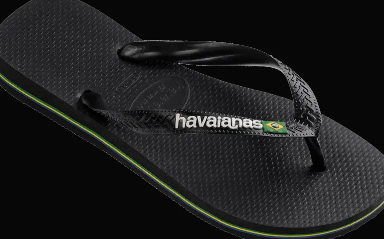 INFRADITO DA MARE UNISEX HAVAIANAS BRASIL LOGO BLACK-BLACK 4110850 1069