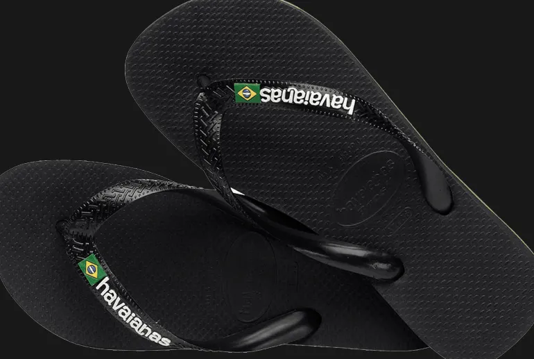 INFRADITO DA MARE UNISEX HAVAIANAS BRASIL LOGO BLACK-BLACK 4110850 1069