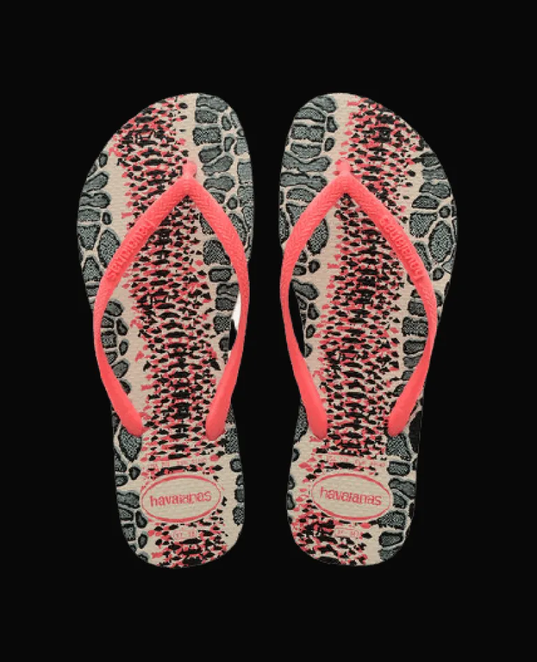 INFRADITO DONNA HAVAIANAS SLIM CON STAMPA ANIMALIER