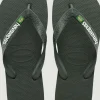 INFRADITO UNISEX HAVAIANAS BRASIL LOGO GREEN OLIVE/GREEN OLIVE 4110850 5983