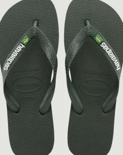 INFRADITO UNISEX HAVAIANAS BRASIL LOGO GREEN OLIVE/GREEN OLIVE 4110850 5983