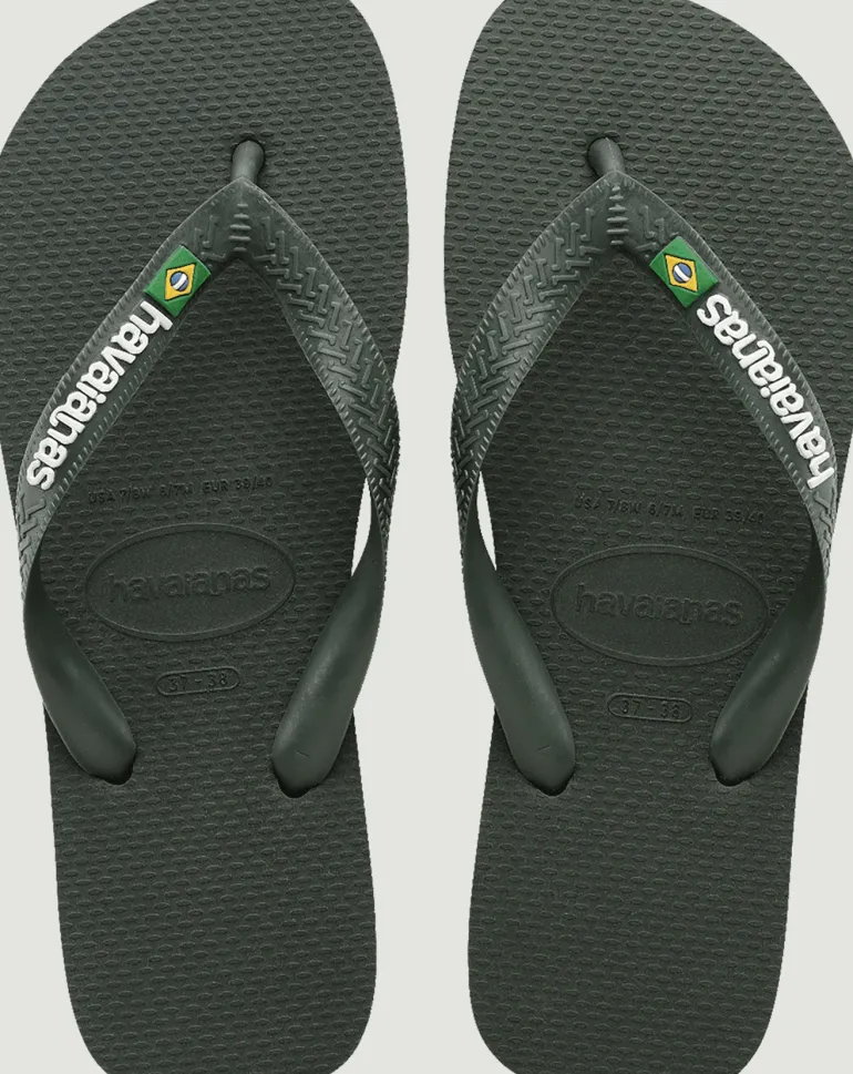 INFRADITO UNISEX HAVAIANAS BRASIL LOGO GREEN OLIVE/GREEN OLIVE 4110850 5983