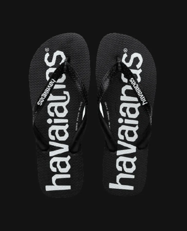 INFRADITO UOMO HAVAIANAS CON LOGO BIANCO/NERO