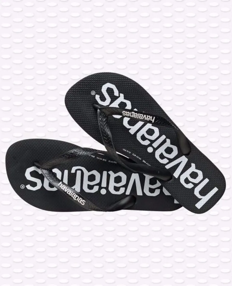 INFRADITO UOMO HAVAIANAS CON LOGO BIANCO/NERO