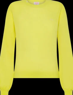 MAGLIONE DA DONNA SUN68 ROUND NECK ALPACA GIALLO LIMONE K44260 32