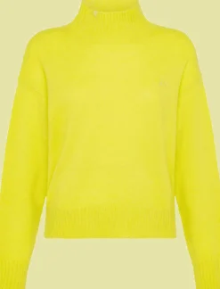 MAGLIONE DA DONNA SUN68 TURLE NECK ALPACA SOLID COLOR LIME K43254 68