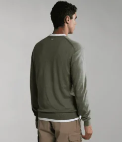 MAGLIONE DA UOMO NAPAPIJRI DECATUR 4 GREEN LICHEN NP0A4GAW GAE