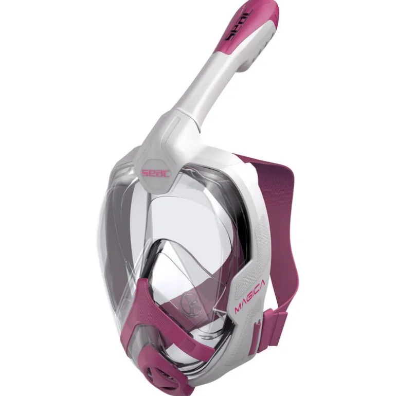 MASCHERA GRANFACCIALE SEAC MAGICA S/M SLT/PI BIANCO/ROSA 170-10WP/S