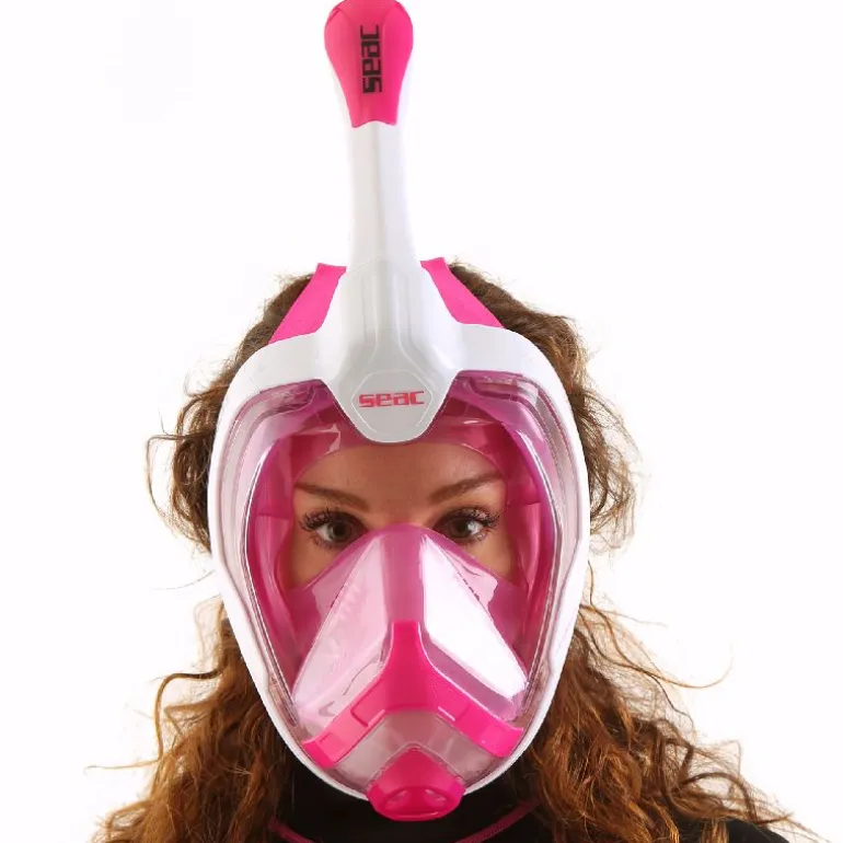 MASCHERA GRANFACCIALE SEAC MAGICA S/M SLT/PI BIANCO/ROSA 170-10WP/S