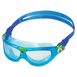 OCCHIALINI AQUASPHERE SEAL KID 2 TURQUOISE BLUE LENSES CLEAR 4340LC