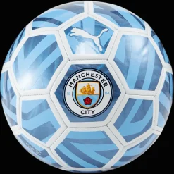 PALLONE DA CALCIO PUMA MCFC FAN BALL WHT TM LT BLUE 084045