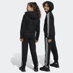 PANTALONE DA TUTA JUNIOR ADIDAS U 3S FL PANT BLACK/WHITE HR6333