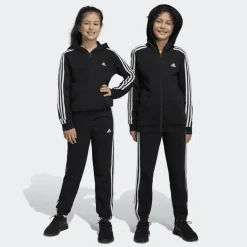 PANTALONE DA TUTA JUNIOR ADIDAS U 3S FL PANT BLACK/WHITE HR6333