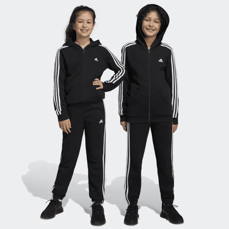 PANTALONE DA TUTA JUNIOR ADIDAS U 3S FL PANT BLACK/WHITE HR6333