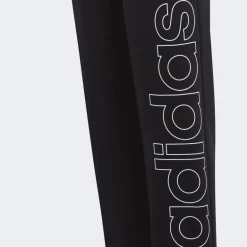 PANTALONI SPORTIVI JUNIOR ADIDAS ESSENTIALS IN FRENCH TERRY NERI CON SCRITTA LATERALE