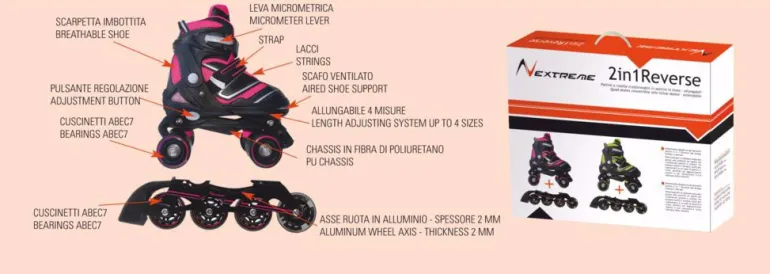 PATTINI 2 IN 1 REVERSE LIME taglia S