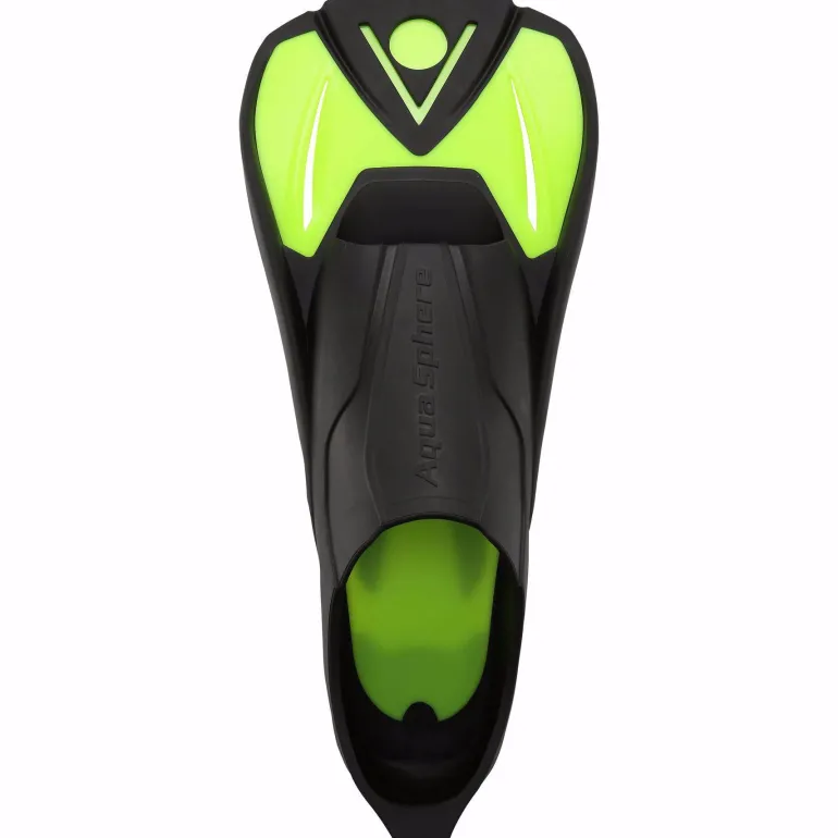 PINNE PER ALLENAMENTO AQUASPHERE MICROFIN NERE/VERDE FLUO