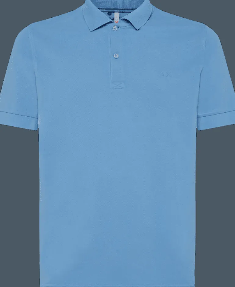 POLO A MANICA CORTA DA UOMO SUN68 COLD DYE DETAILS EL A33103 81