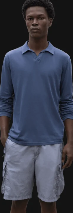 POLO DA UOMO ECOALF ENZOALF LONG SLEEVE POLO LIGHT INDIG MCMGAPOE 168