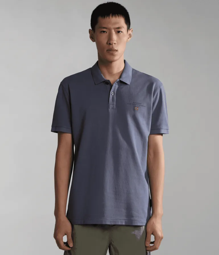 POLO DA UOMO NAPAPIJRI ELBAS 4 BLU GRISAIL B4D NP0A4GDL B4D