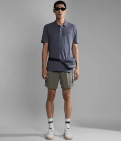 POLO DA UOMO NAPAPIJRI ELBAS 4 BLU GRISAIL B4D NP0A4GDL B4D