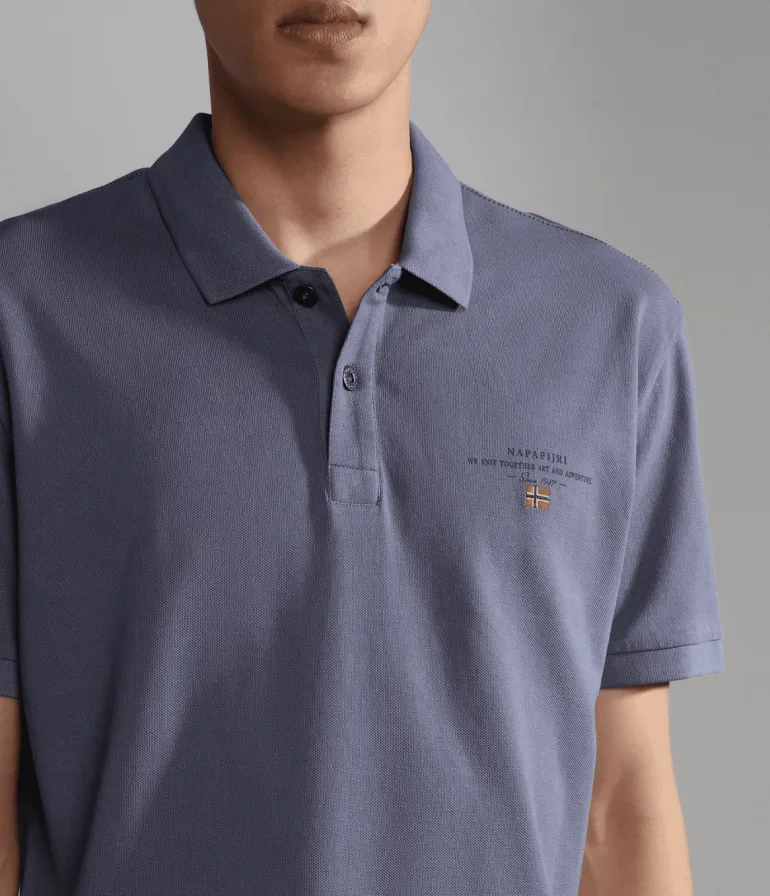 POLO DA UOMO NAPAPIJRI ELBAS 4 BLU GRISAIL B4D NP0A4GDL B4D