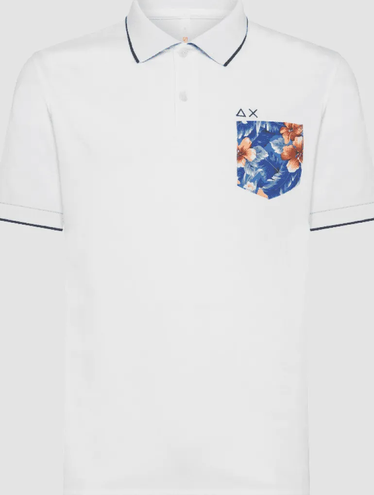 POLO DA UOMO SUN68 PRINT POCKET A34127 01