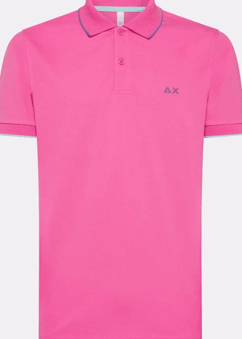 POLO DA UOMO SUN68 SMALL STRIPES ON COLLAR A34113 20