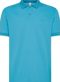 POLO DA UOMO SUN68 SMALL STRIPES ON COLLAR A35110 13