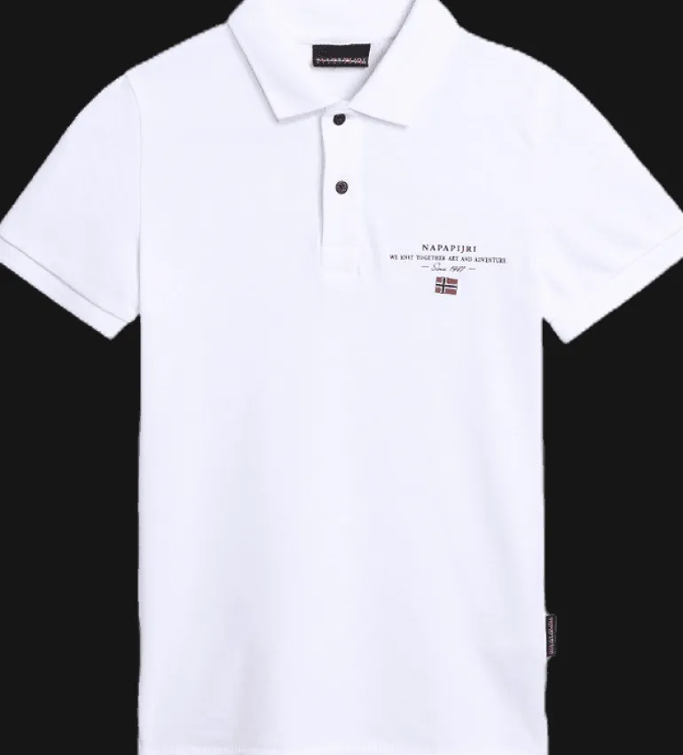 POLO JUNIOR NAPAPIJRI ELBAS 5 BRIGHTWHITE 002 NP0A4G4N 002