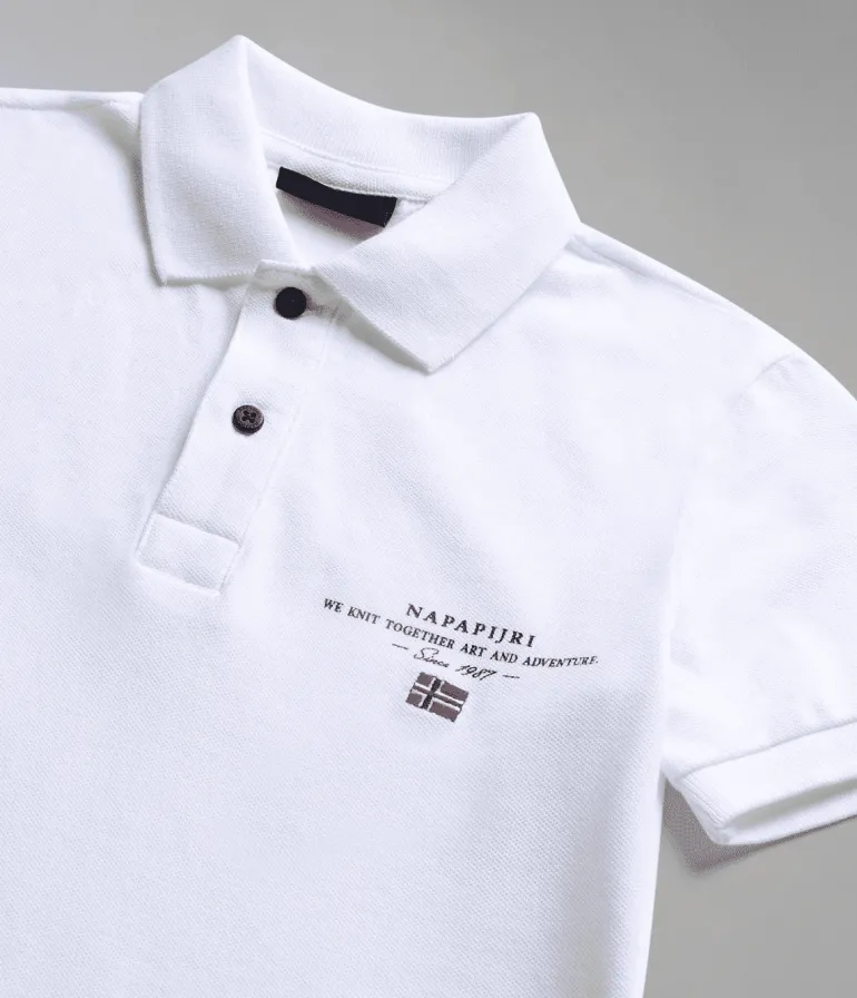 POLO JUNIOR NAPAPIJRI ELBAS 5 BRIGHTWHITE 002 NP0A4G4N 002