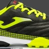 SCARPA DA CALCIO JUNIOR JOMA TOLEDO JR TURF NERO AMARILLO FLUO