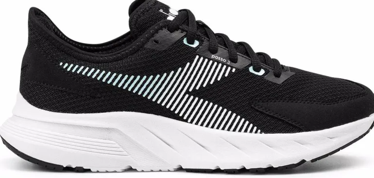 SCARPA DA RUNNING DA DONNA DIADORA PASSO 3 BLACK/WHITE/ARUBA BLUE - 101.179548 D0513