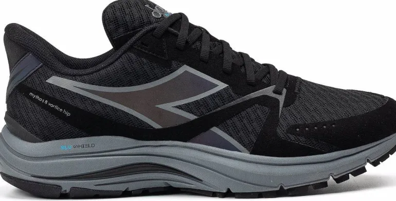 SCARPA DA RUNNING DA UOMO DIADORA VORTICE HIP BLACK/STEEL GRAY - 101.179083 C2815