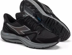 SCARPA DA RUNNING DA UOMO DIADORA VORTICE HIP BLACK/STEEL GRAY - 101.179083 C2815