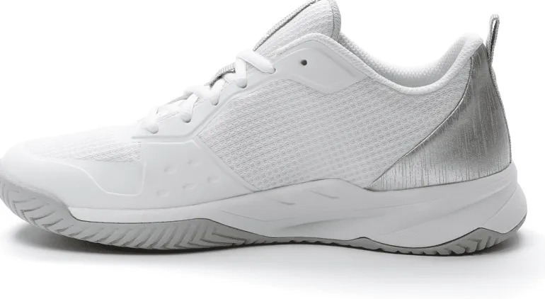 SCARPA DA TENNIS DA DONNA LOTTO MIRAGE 600 ALR ALL WHITE SILVER METAL 215920 8JO