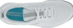 SCARPA DA TENNIS DA DONNA LOTTO MIRAGE 600 ALR ALL WHITE SILVER METAL 215920 8JO