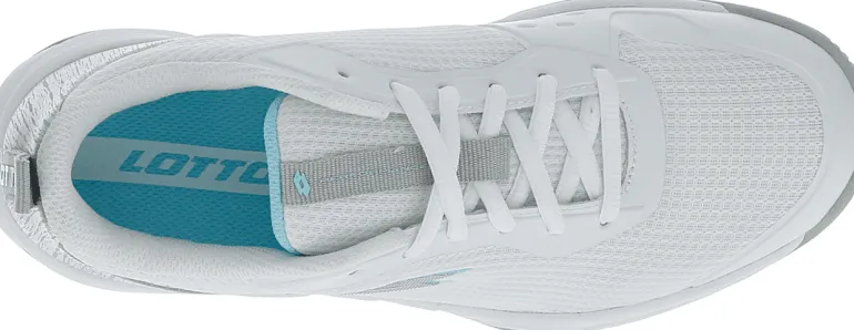 SCARPA DA TENNIS DA DONNA LOTTO MIRAGE 600 ALR ALL WHITE SILVER METAL 215920 8JO