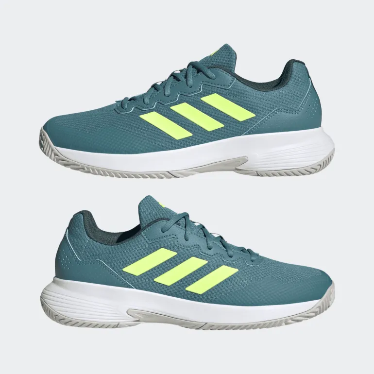 SCARPA DA TENNIS DA UOMO ADIDAS GAMECOURT 2 FUSION/LEMON/WHITE IG9566