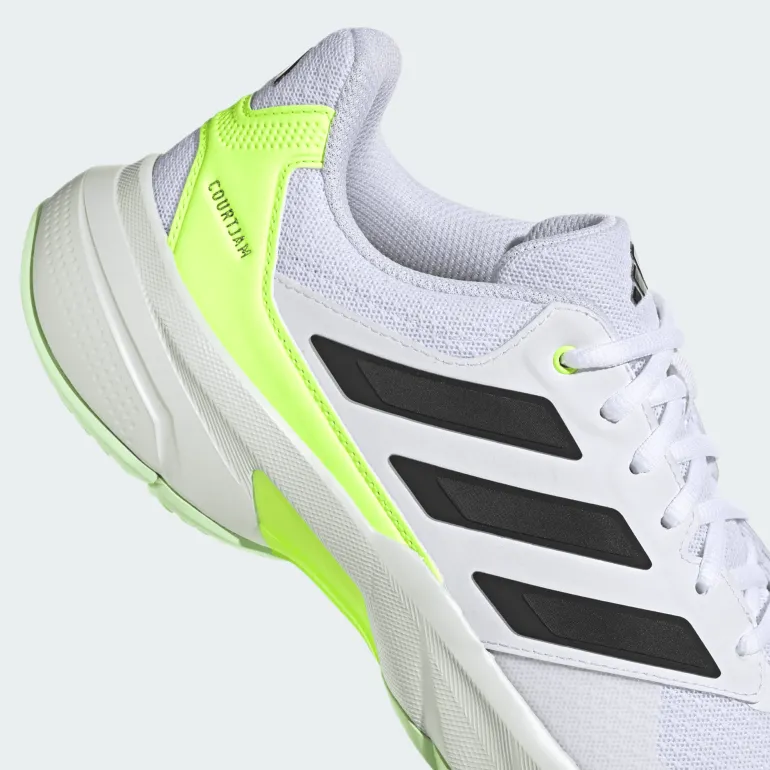 SCARPA DA TENNIS DA UOMO ADIDAS COURTJAM CONTROL 3 M WHITE/BLACK/LEMON IF0459