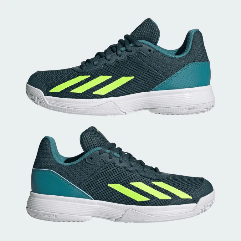 SCARPA DA TENNIS JUNIOR ADIDAS COURTFLASH K NIGHT/LEMON/FUSION IG9534