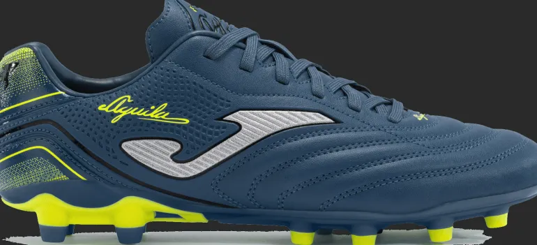 SCARPE DA CALCIO JOMA AGUILA 2417 PETROLEO/AMARILLO FIRM GRASS AGUW2417FG