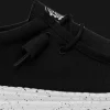 SCARPE DA UOMO HEYDUDE WALLY SLUB CANVAS BLACK 40009 001