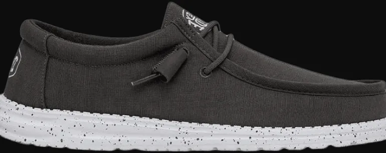 SCARPE DA UOMO HEYDUDE WALLY SLUB CANVAS DARK GREY 40009 29