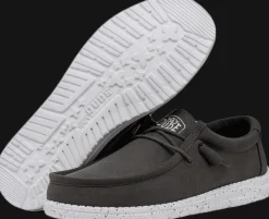 SCARPE DA UOMO HEYDUDE WALLY SLUB CANVAS DARK GREY 40009 29