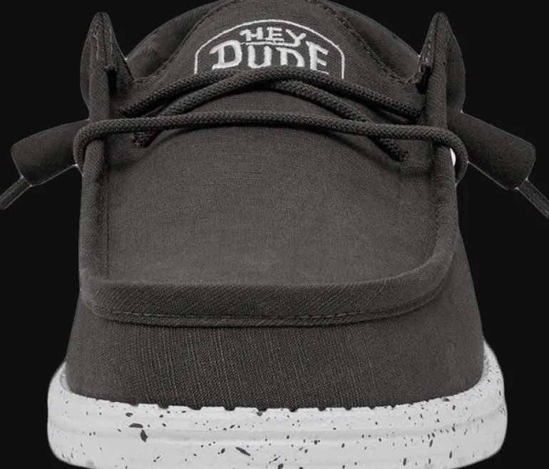 SCARPE DA UOMO HEYDUDE WALLY SLUB CANVAS DARK GREY 40009 29